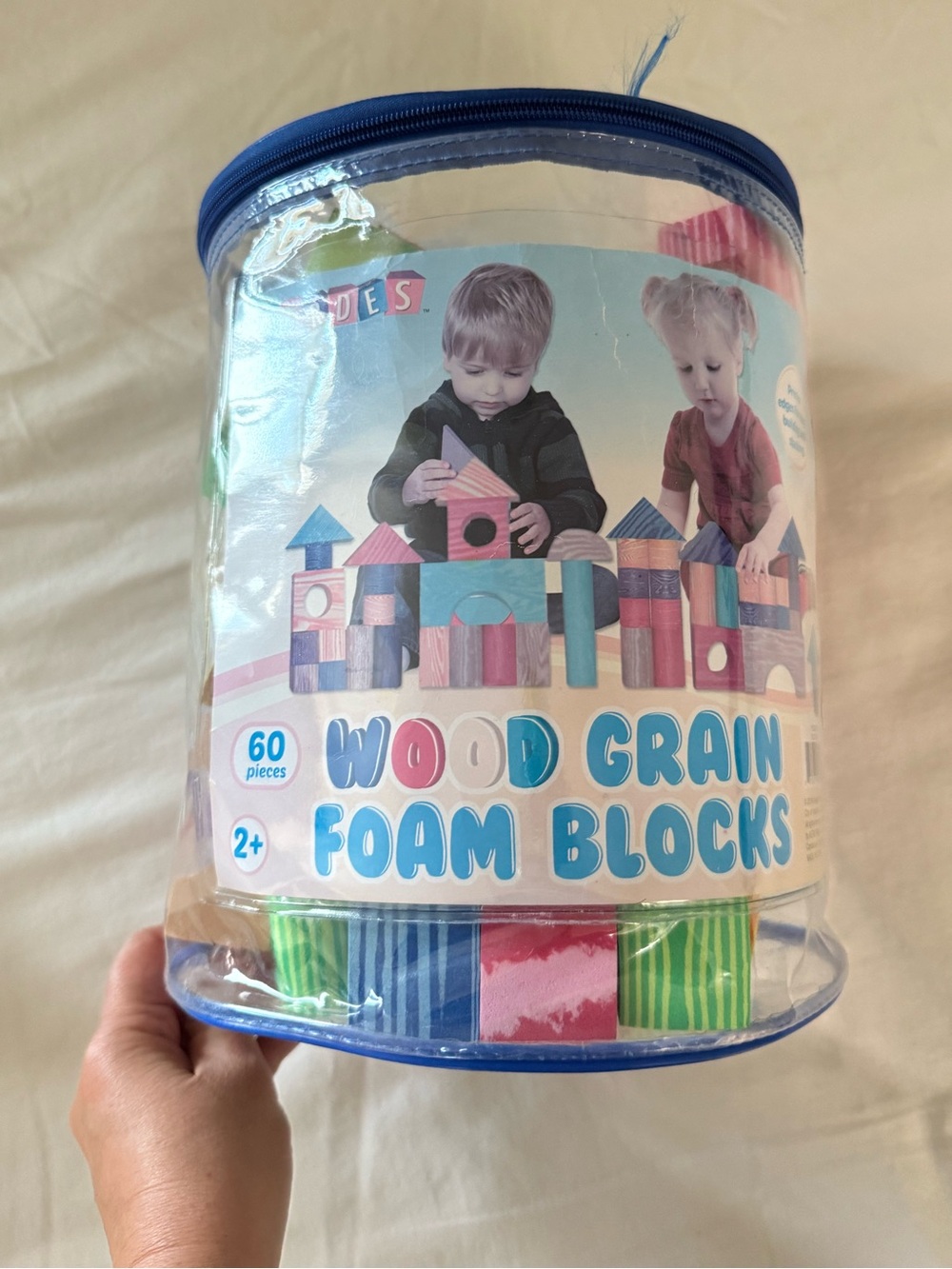 Wood grain foam blocks